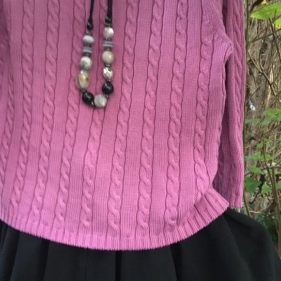 Beautiful NWOT English Necklace in Dusky Pink, Silver & Black - Picture 6 of 6